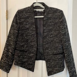 Tahari blazer in black and cream